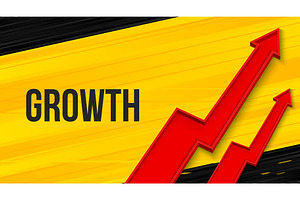 3d arrow financial growth banner., a Finance Illustration by HAPPY VECTOR