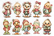 Whimsical Spring Chick Clipart, a Seasonal Illustration by HueNestify (Thumbnail 2 of 3)