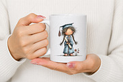 Whimsical Graduation Kids Clipart, a Seasonal Illustration by Canvas Craft (Thumbnail 9 of 10)