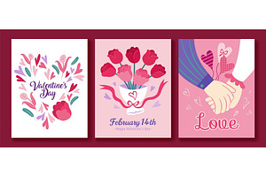 Set Of Valentine's Day Cards