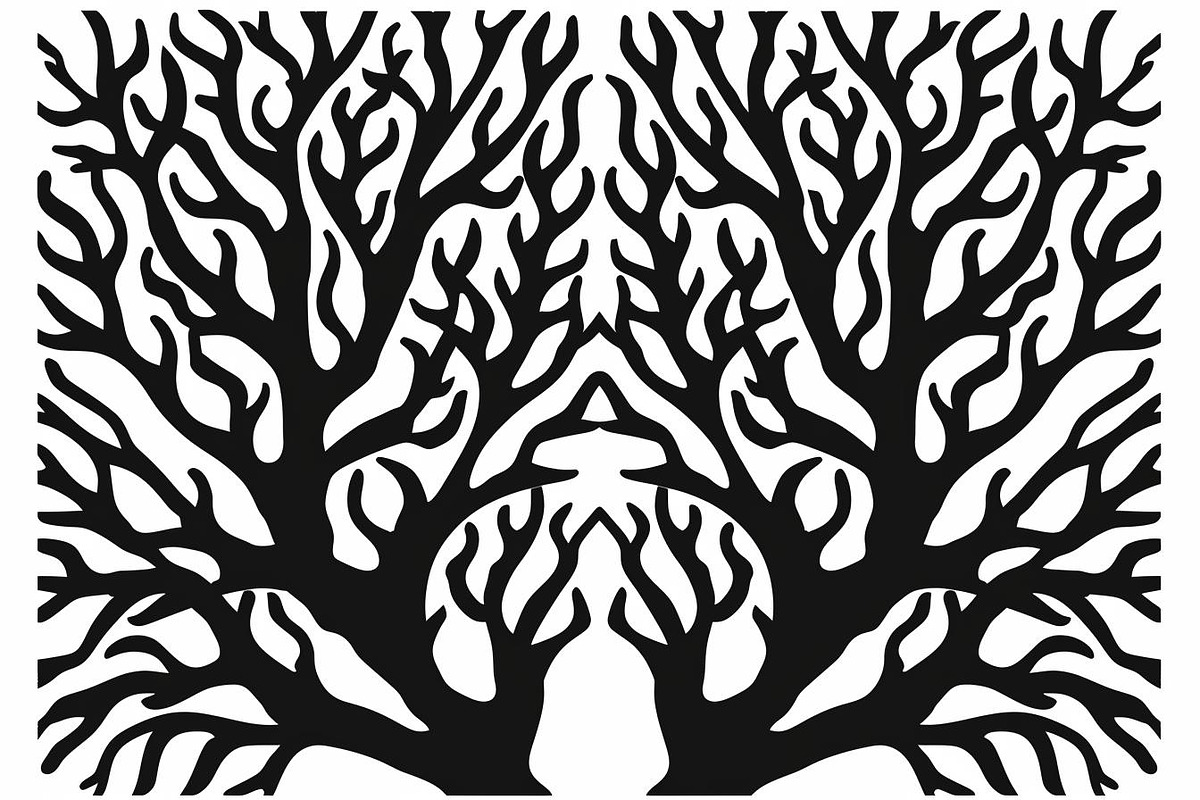 Nature Pattern Silhouette Files, an Illustration by hafijul (Photo 8 of 9)