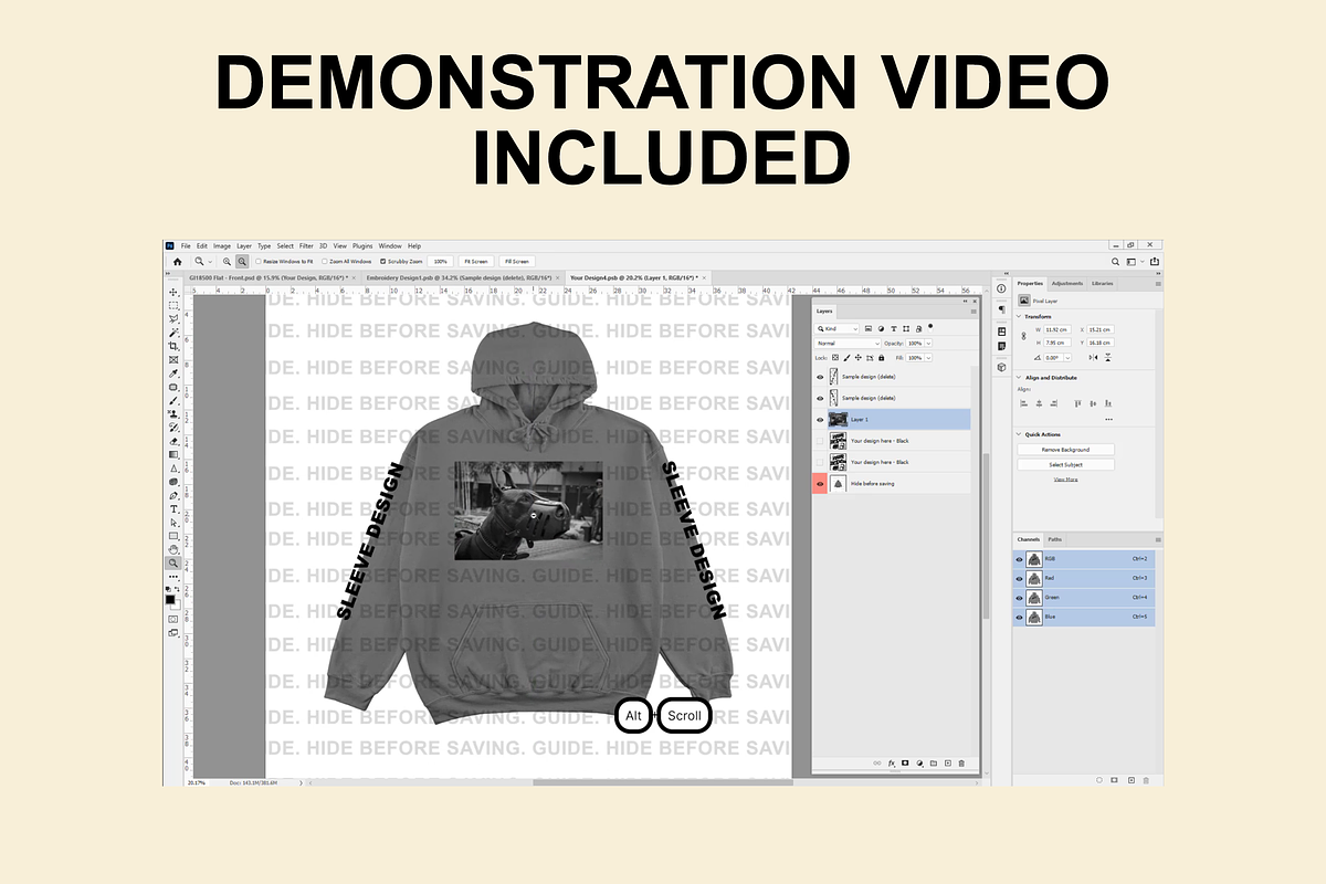 Gildan GI18500 Flat Mockup Template, a Hoody Mockup by Infinity Mockups (Photo 10 of 10)
