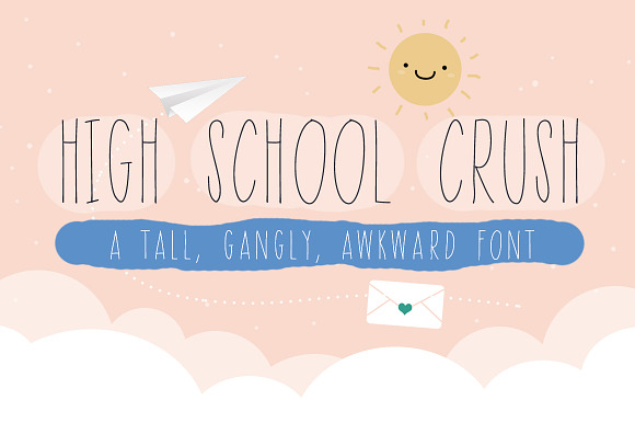 High School Crush Font preview 8