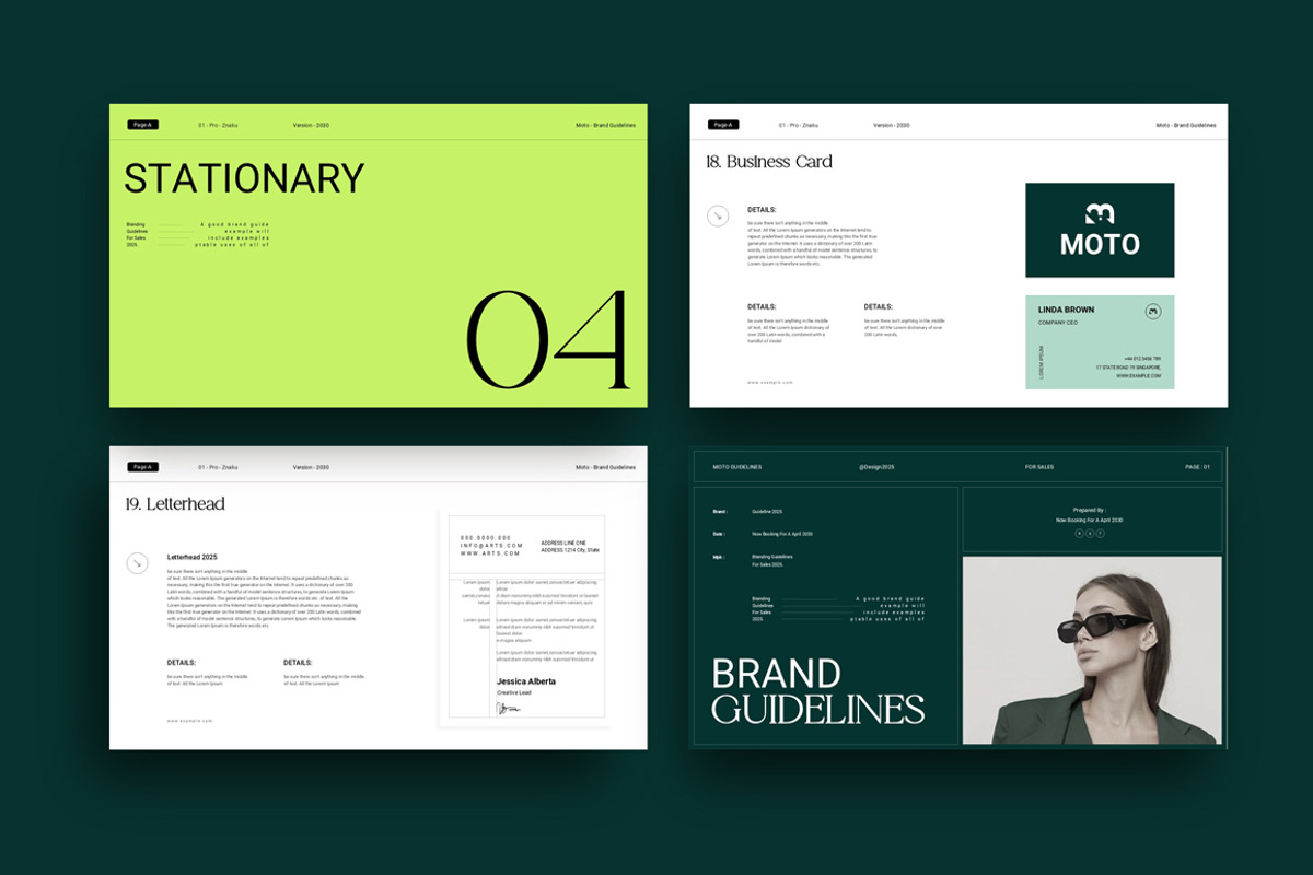 Moto Brand Guidelines Presentation, a Presentation Template by Dream-Lab (Photo 6 of 9)