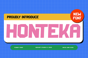 Honteka - Comic Font, a Sans Serif Font by Iqsiart Studio