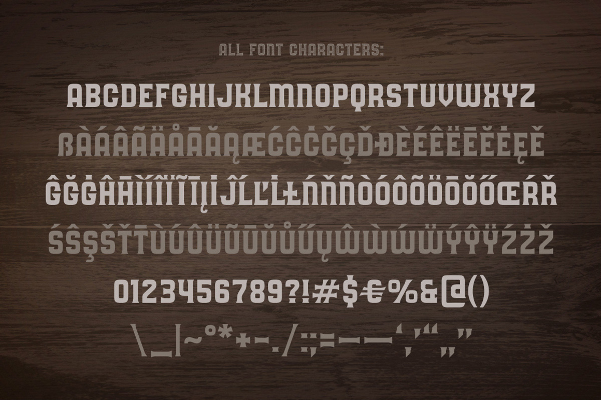 Oak Lumber Font preview 6