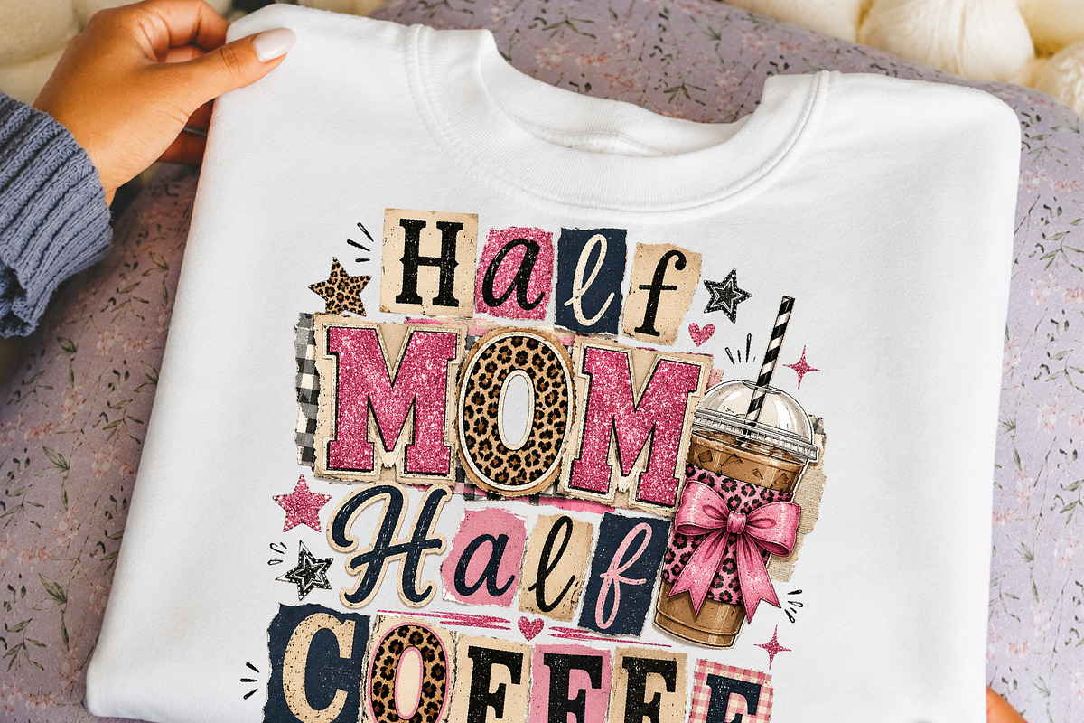 Half Mom Half Coffee PNG, an Object Illustration by DreamCafeArt (Photo 6 of 6)