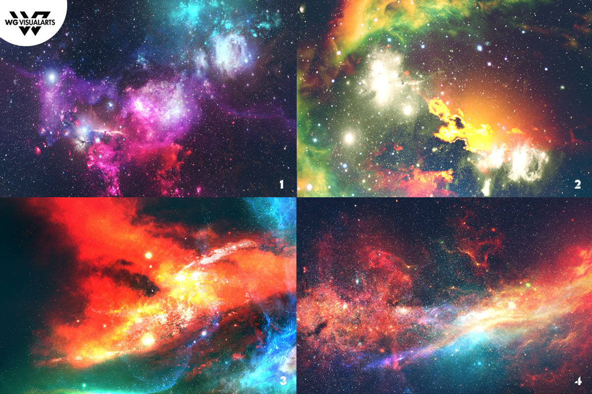 12 SPACE GALAXY Textures + BONUS, a Texture Graphic by WG DESIGN (Photo 2 of 11)