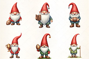 Adorable American Football Gnome, an Illustration by CrexoraLab