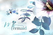 Hand-Painted Mermaid Clipart Set, a Person Illustration by ArtCreationsDesign (Thumbnail 9 of 24)
