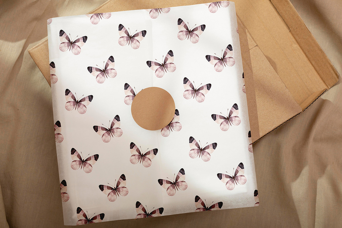 4 Boho Butterfly Seamless Patterns, a Pattern Graphic by ArtIrisArt (Photo 3 of 3)