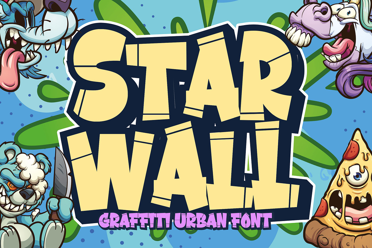 Starwall - Graffiti Urban Font, a Sans Serif Font by Blankids Studio (Photo 1 of 6)
