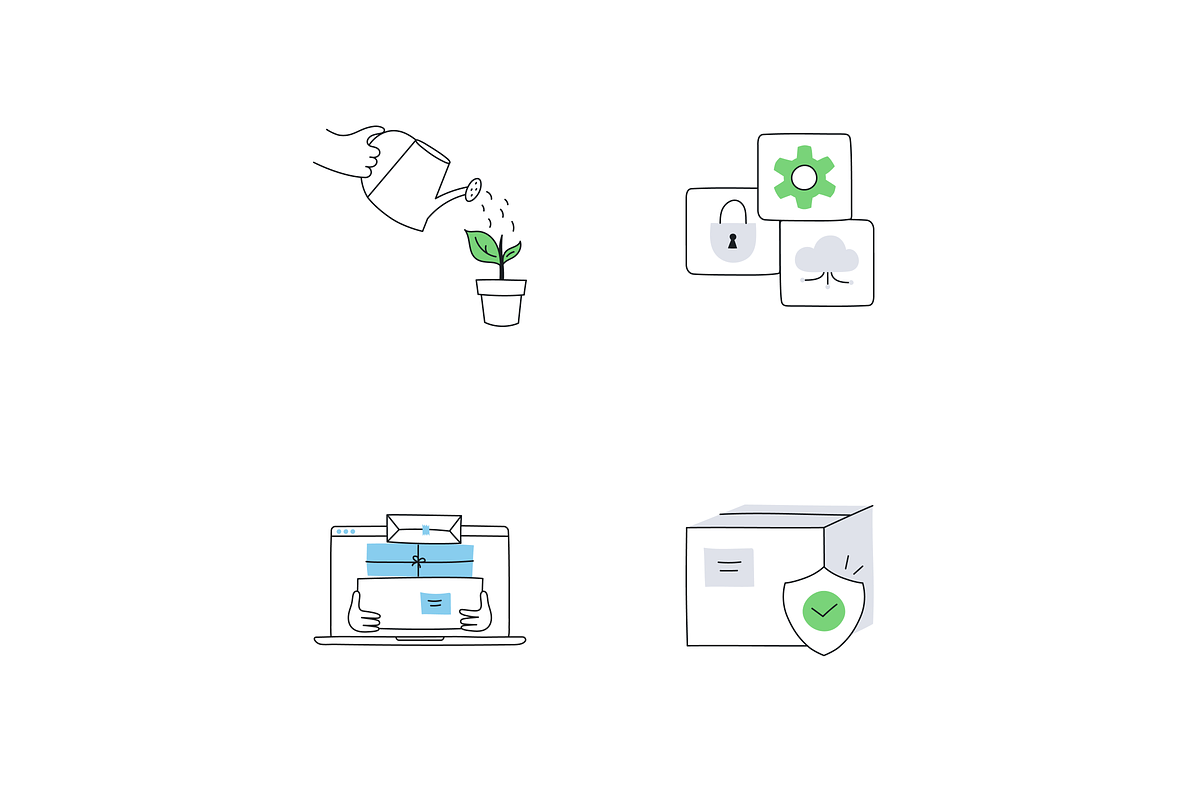 58 Cute Outline Vector Illustrations, a Finance Illustration by BadBrother (Photo 14 of 20)