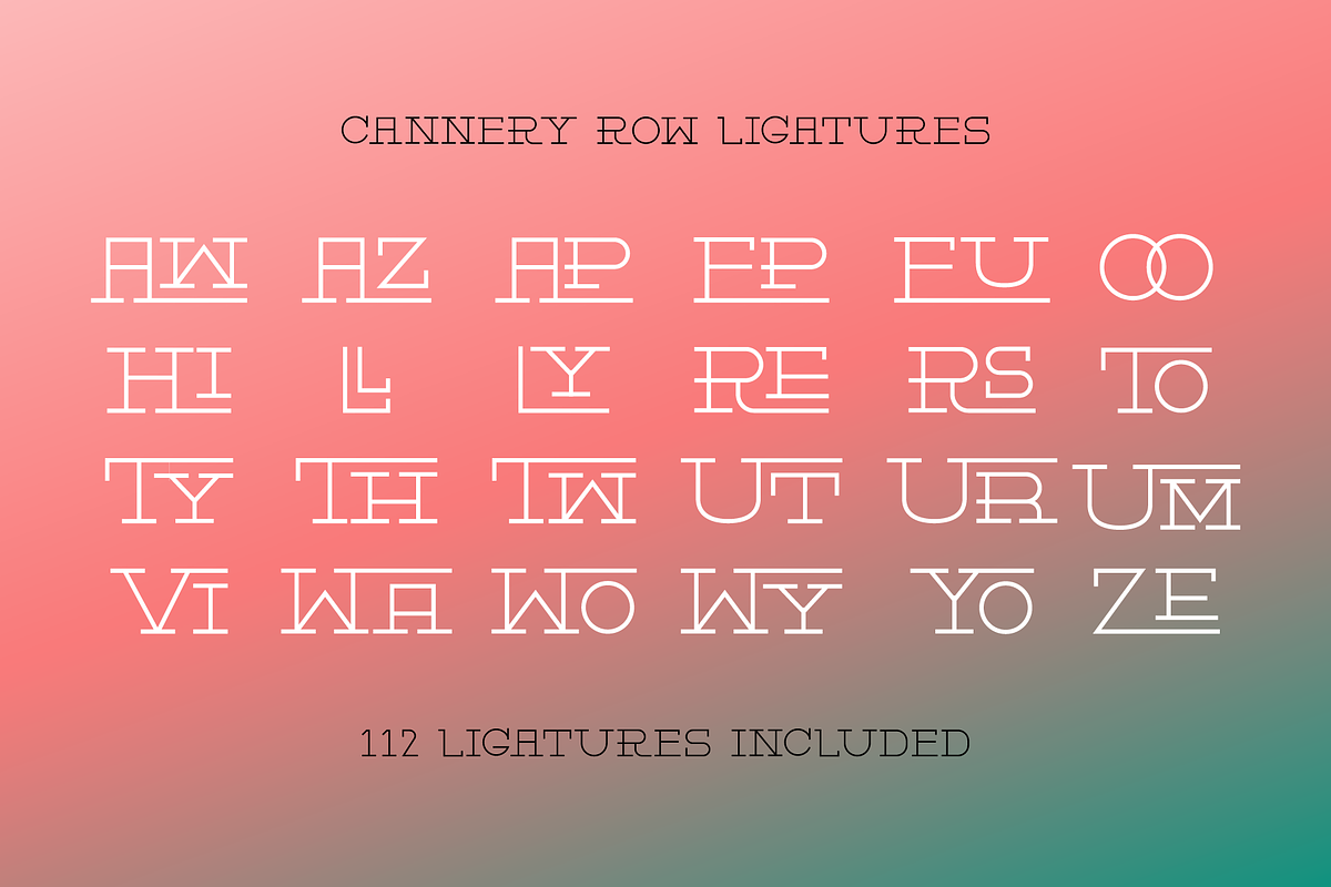 Cannery Row Slab Serif Display Font, a Slab Serif Font by Holt510 (Photo 8 of 11)