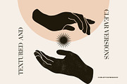 CELESTIAL TEXTURED HANDS SILHOUETTES, an Object Graphic by Creativemaker (Thumbnail 5 of 10)
