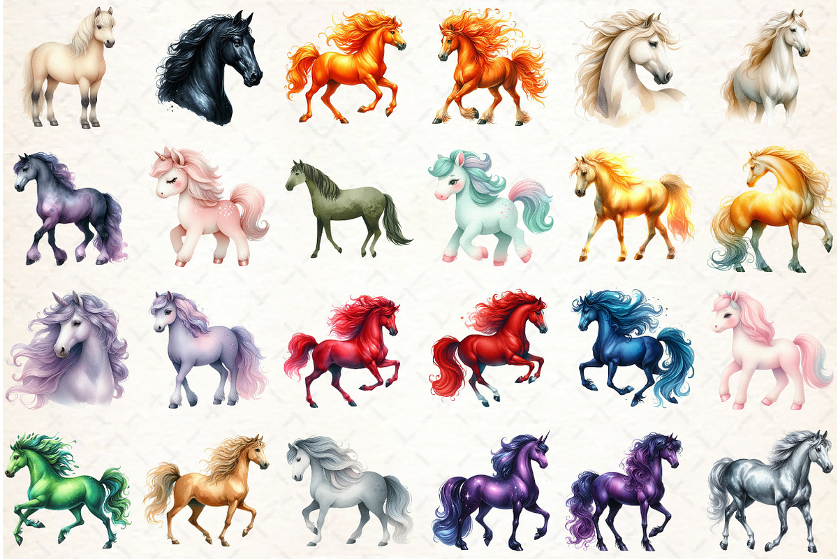 Horse Clipart Bundle, an Illustration by Libby Wishes (Photo 2 of 5)
