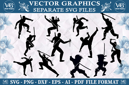 Samurai  SVG design bundle file