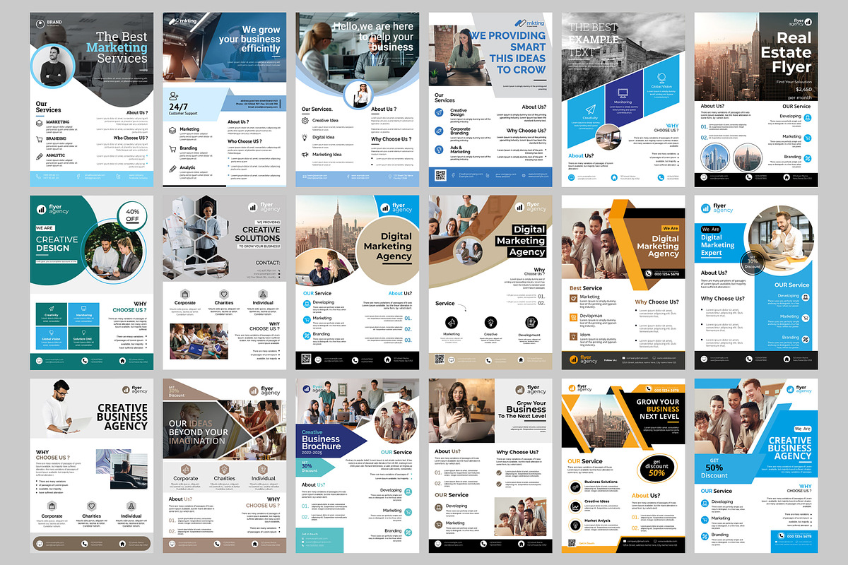 Corporate Business Flyers Bundle, a Flyer Template by evgenystudio (Photo 19 of 27)