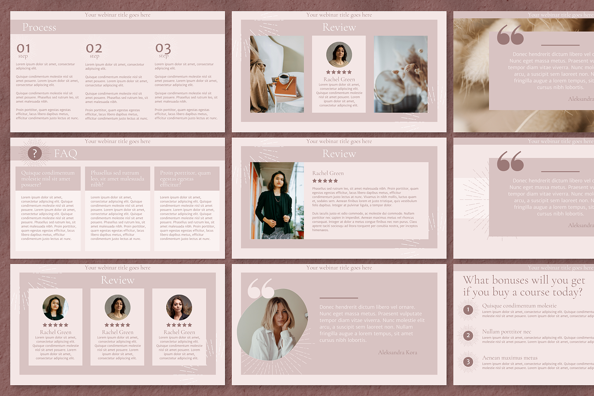 Beige Webinar Workshop Template, a Presentation Template by DesignKora (Photo 3 of 13)