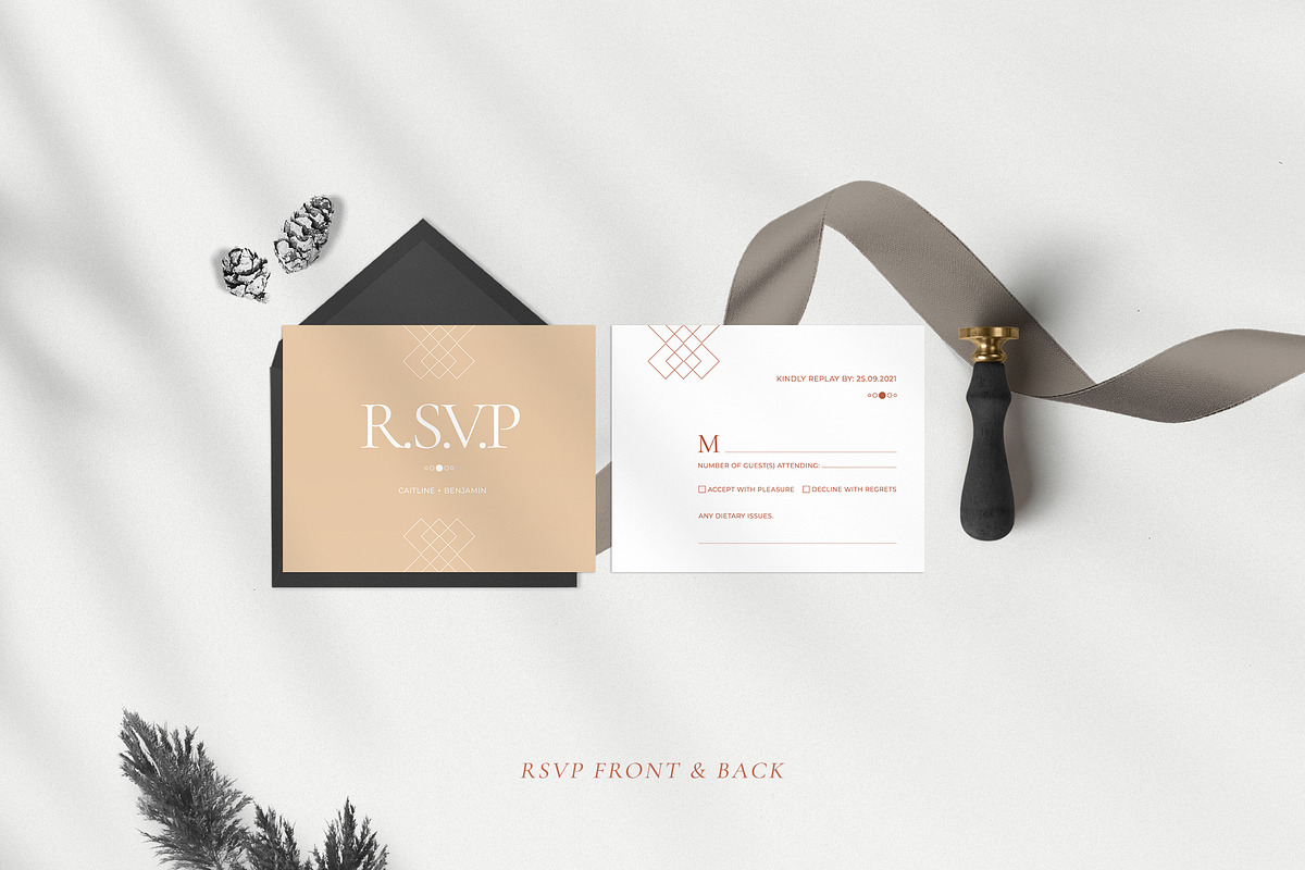 Minimal Wedding Invitation Suite, an Invitation Template by Azka Creative (Photo 6 of 8)