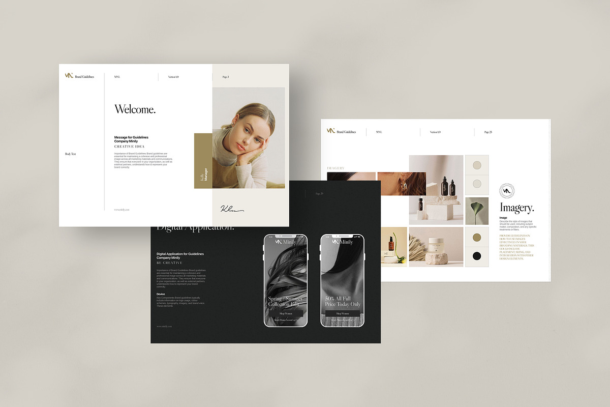 Canva | Figma Brand Guideline, a Brochure Template by Minily (Photo 5 of 10)