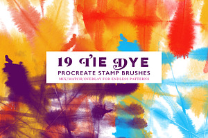 Procreate Tie Dye Stamp Brushes