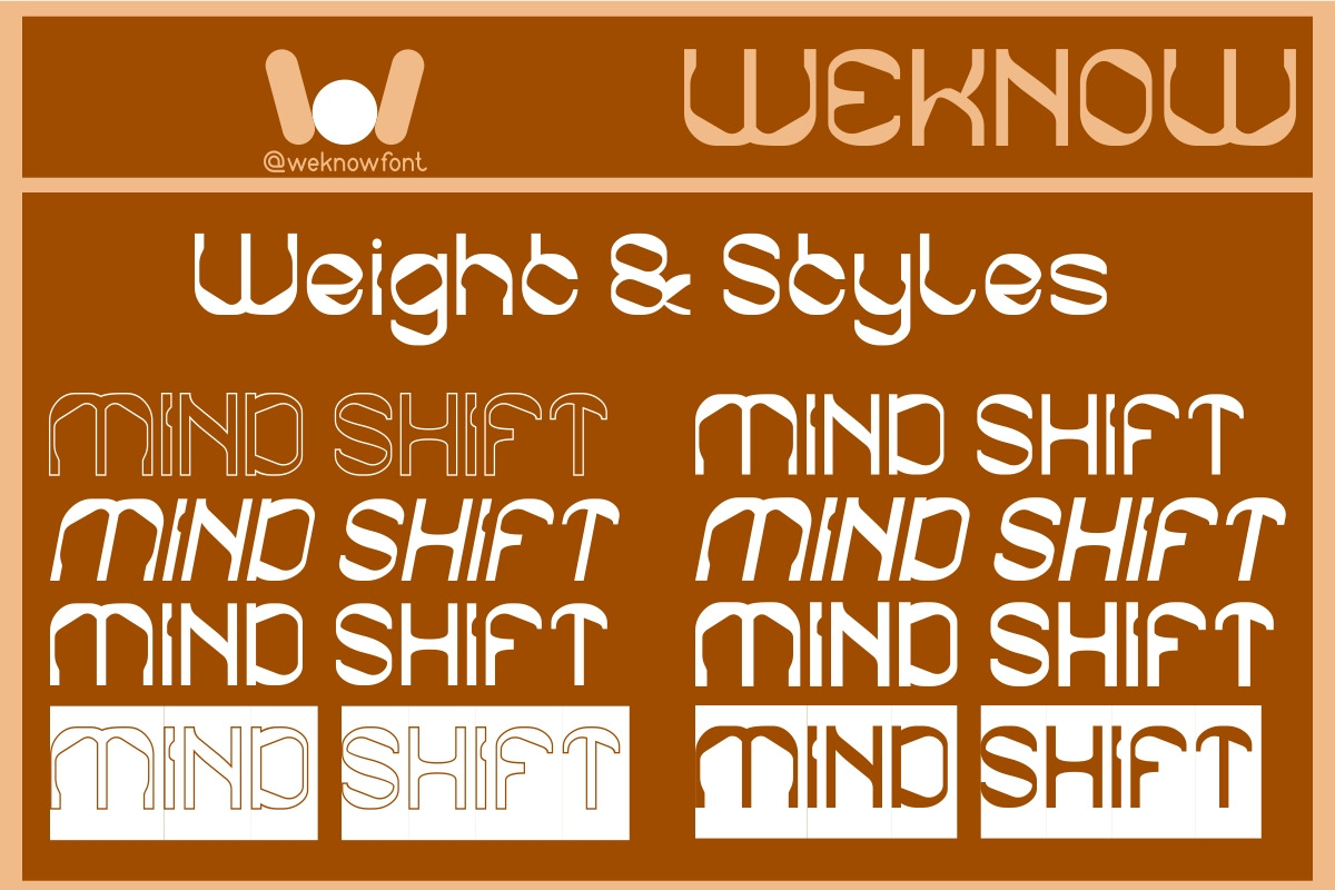 Mind Shift font, a Font by weknow (Photo 7 of 8)