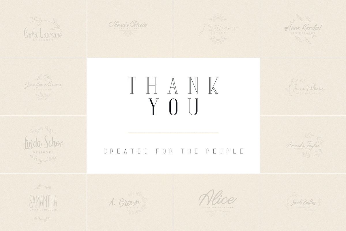 20 Minimal and Elegant Logos | -50%, a Branding & Logo Template by VP Fonts (Photo 8 of 8)