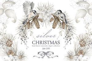 Christmas Watercolor Clipart