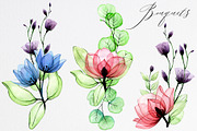 Wild roses. Watercolor flowers., a Decorative Illustration by made by Tanya (Thumbnail 3 of 7)