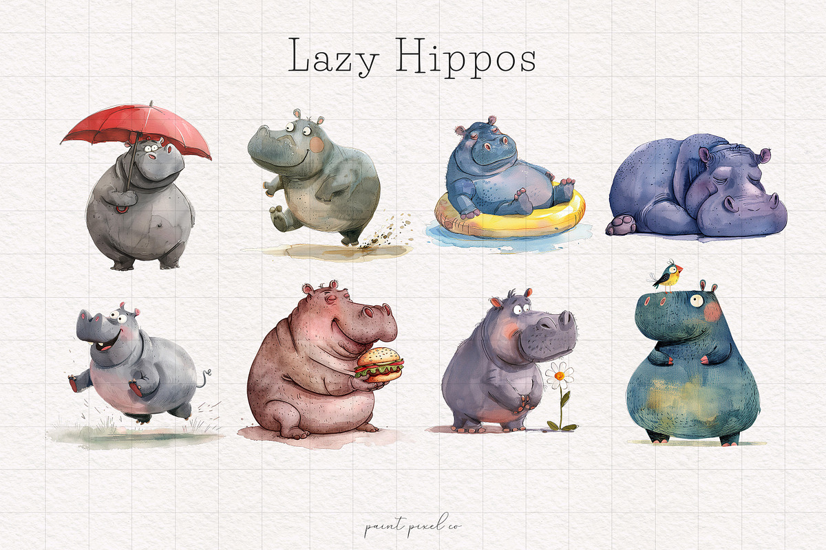 Quirky Safari Animal graphics, an Animal Illustration by PaintPixelCo (Photo 16 of 18)