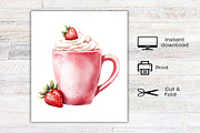 Watercolor Kawaii Coquette Christmas, an Illustration by Canvas Craft (Thumbnail 7 of 7)