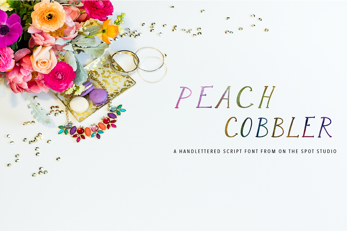 Peach Cobbler Handlettered Typeface
