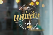 Space badge + 3 fonts., a Branding & Logo Template by zao4nik (Thumbnail 3 of 13)