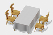 Table Cloth Mockup, a Merchandise Mockup by Unerispace (Thumbnail 3 of 5)