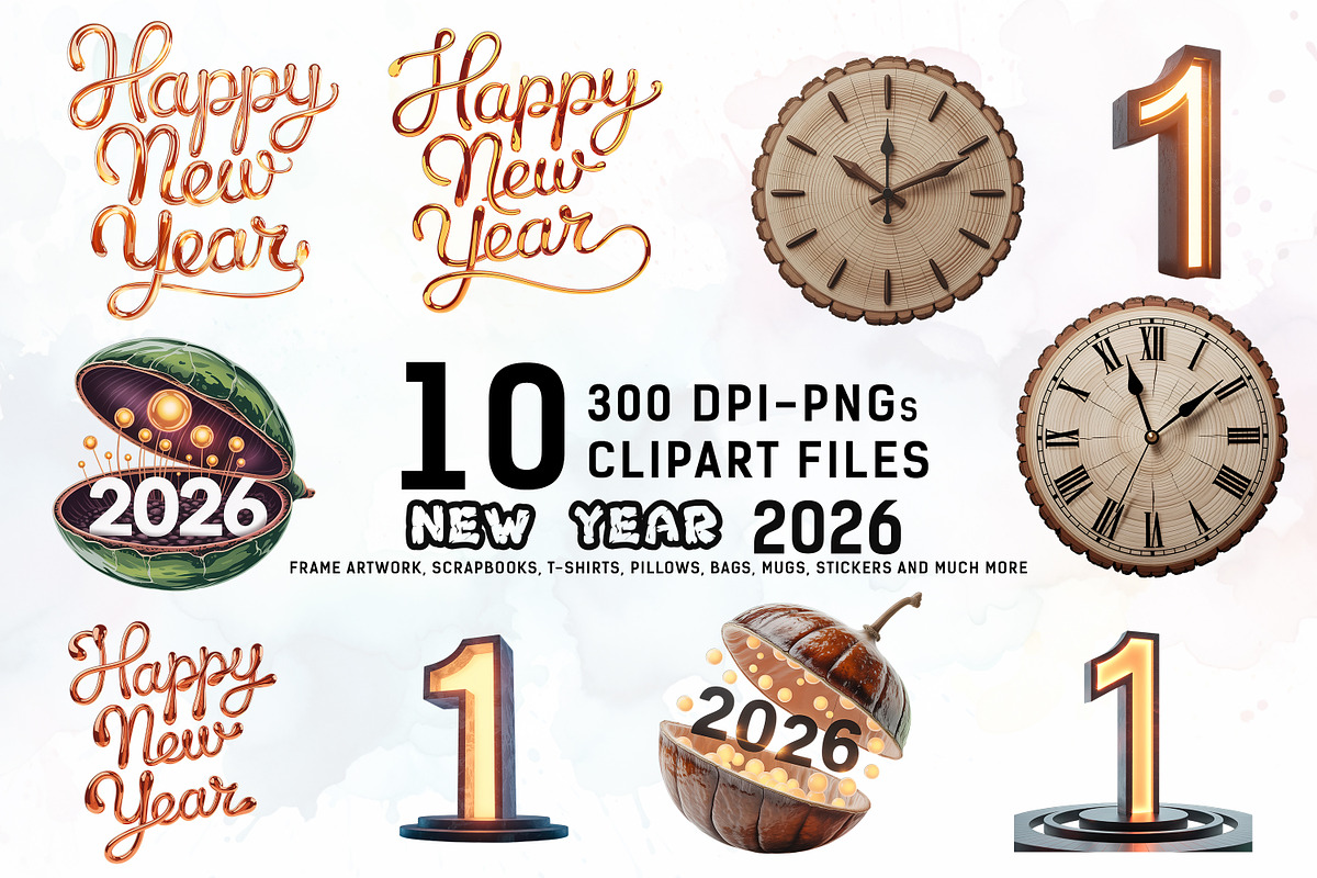 New Year's Eve 2026 Countdown Clipar, an Illustration by Ahmad Designs (Photo 1 of 3)