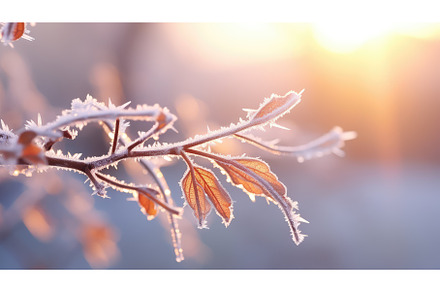 snow cold decoration sunrise icy ai, a Nature Photo by pikepicture