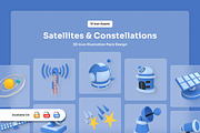 Constellation & Satellite 3D Icons, a Work Illustration by twinstd (Thumbnail 1 of 6)
