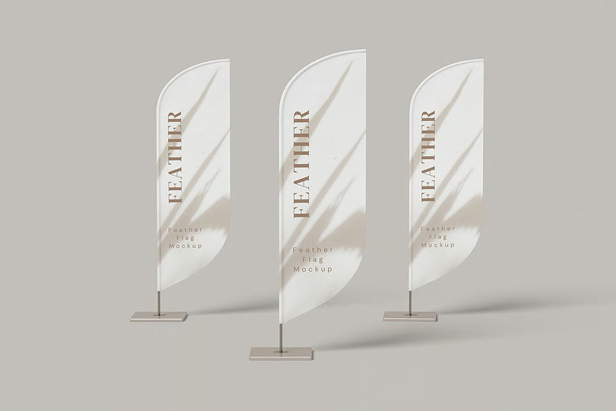 Feather Flag Mockup, an Advertising Mockup by zpackcreative (Photo 3 of 5)
