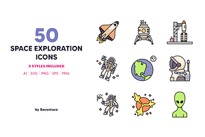 Space Exploration Icon Pack