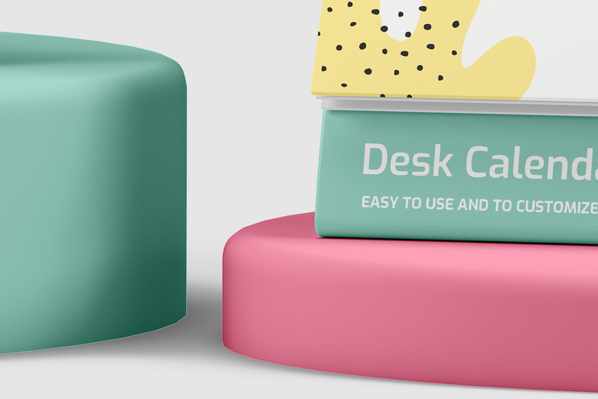 Desk Calendar Mockup - 6 views, a Packaging Mockup by Illusiongraphic (Photo 15 of 19)