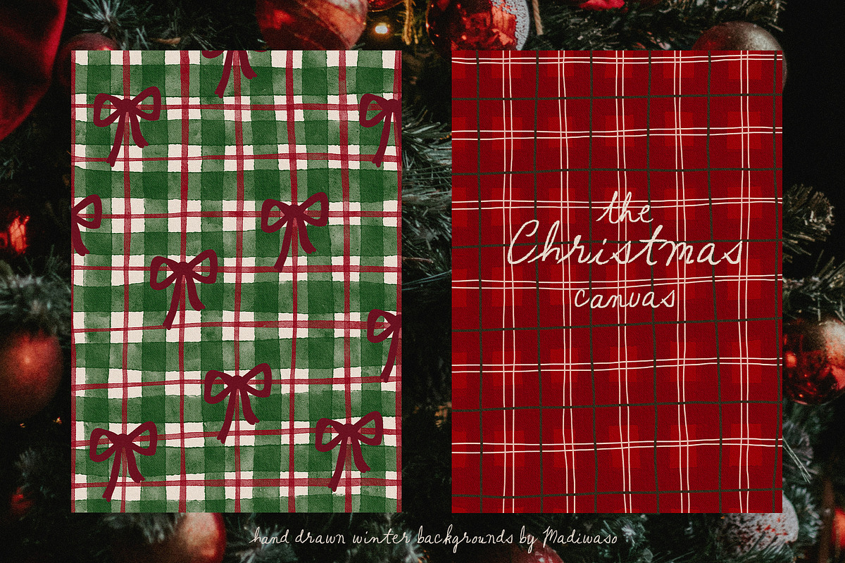Hand-Painted Christmas Backgrounds, a Background Graphic by Madiwaso (Photo 9 of 15)