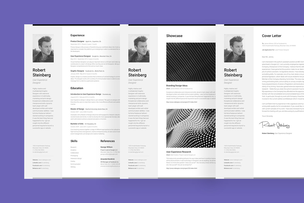 Professional Resume Set 1 Vertical, a Resume Template by DEFNST (Photo 8 of 9)