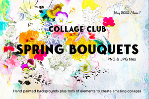 Floral Abstract Collage Kit | PNGs, a Graphic by Memow Studio