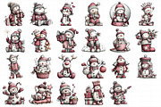 Whimsical Christmas Snowman Clipart, an Illustration by Daily.Designs (Thumbnail 5 of 5)