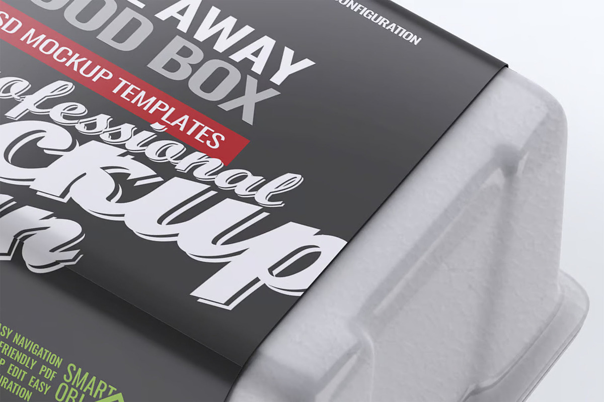 Take Away Food Box Mock-Up, a Packaging Mockup by DesignRushMarket (Photo 8 of 8)