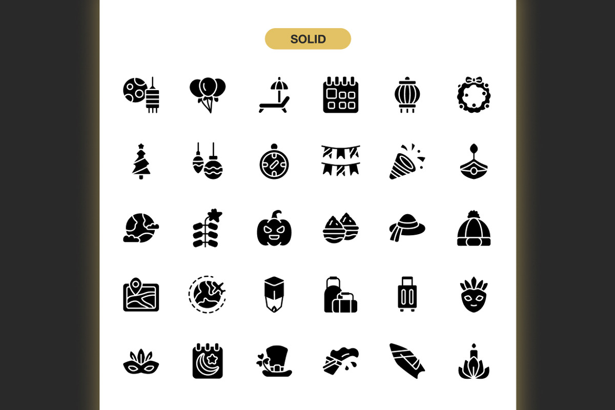 Holiday Compilation Icons, an Icon by Spacepixel Creative (Photo 3 of 3)