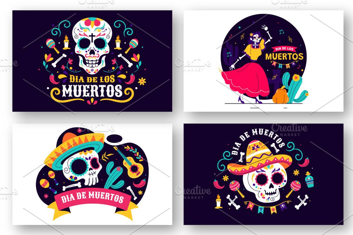 10 Dia de los Muertos Illustration, a Person Illustration by denayunebgt (Photo 2 of 4)