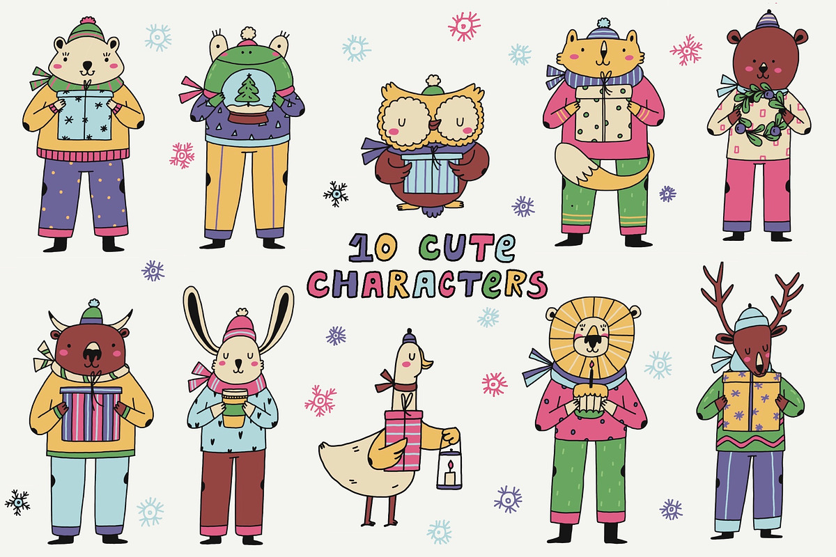 Winter elements, Forest Animals, an Object Graphic by Sasha Mitkalova (Photo 2 of 7)