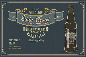 Oldy Beany Font Duo Extras